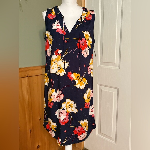 Old Navy Floral Sleeveless Dress - Navy - Lightweight size M Tall. NWT - Picture 1 of 14